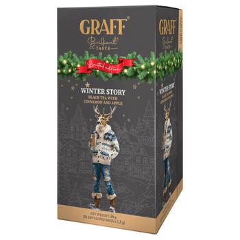 Graff Winter Story Black Tea with Cinnamon and Apple 1.8g*20pcs - buy, prices for EKO Market - photo 1