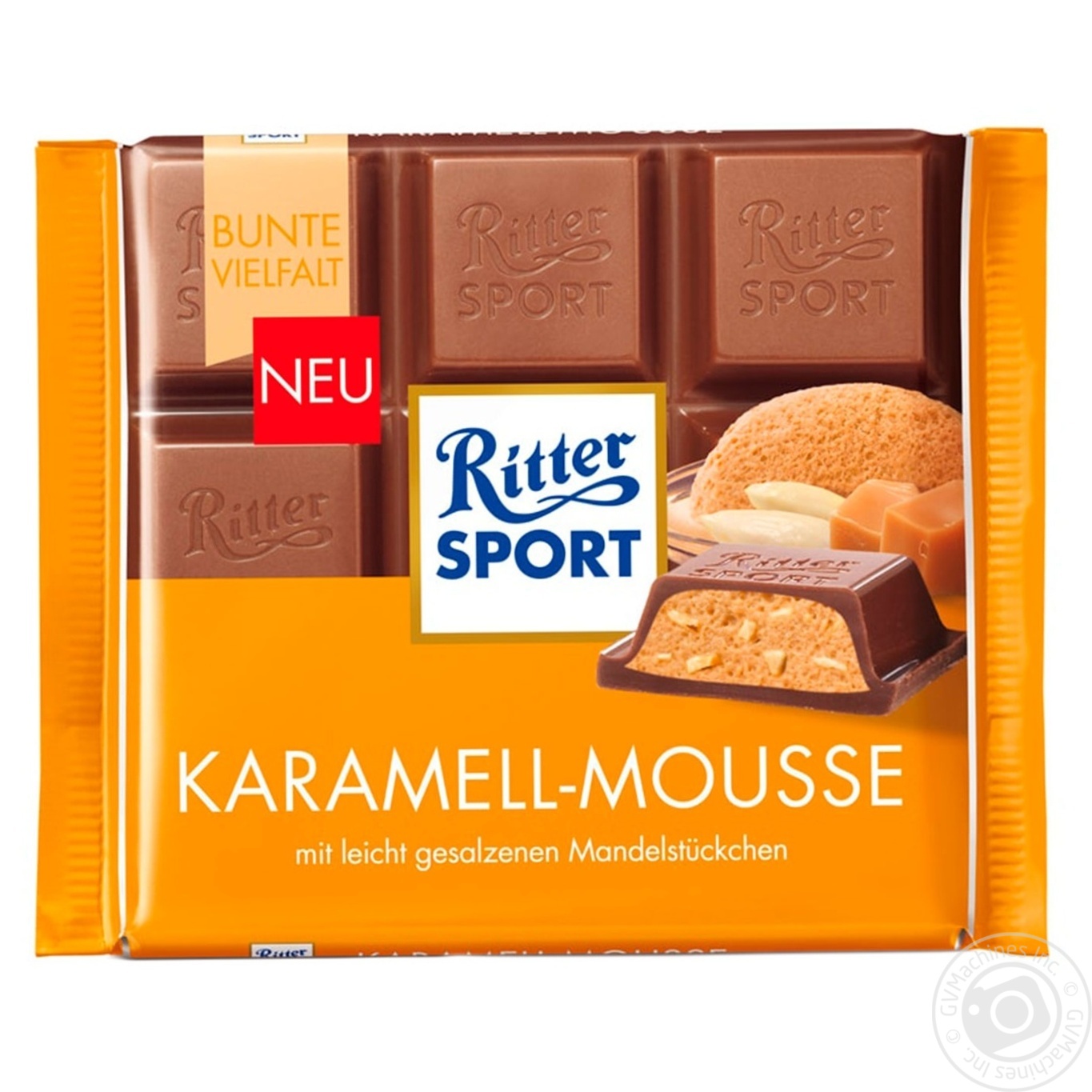 

Шоколад молочный Ritter Sport Карамельный мусс с миндалем 100г