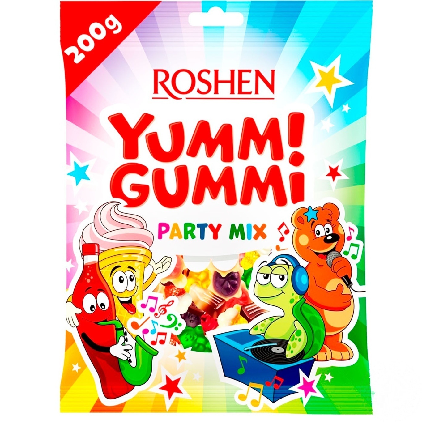 

Конфеты Roshen Yummi Gummi Party mix 200г