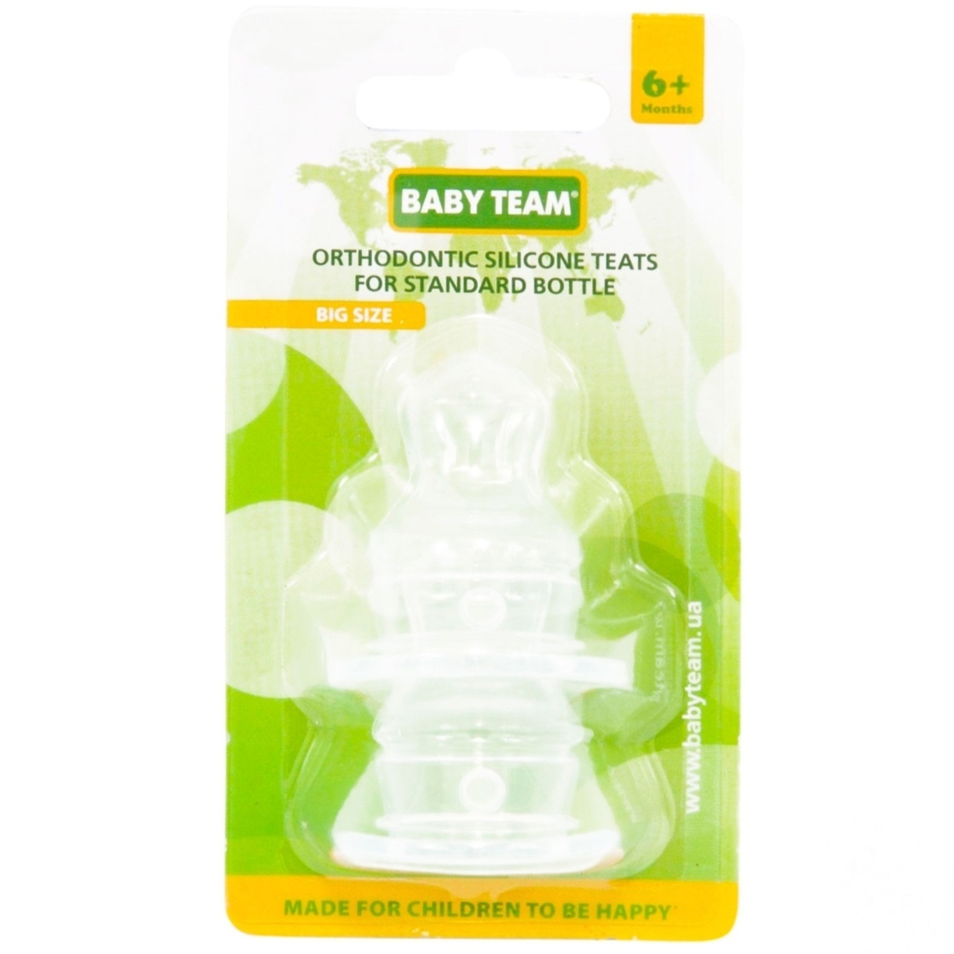 

Соска силиконовая Baby Team ортодонтическая 2шт