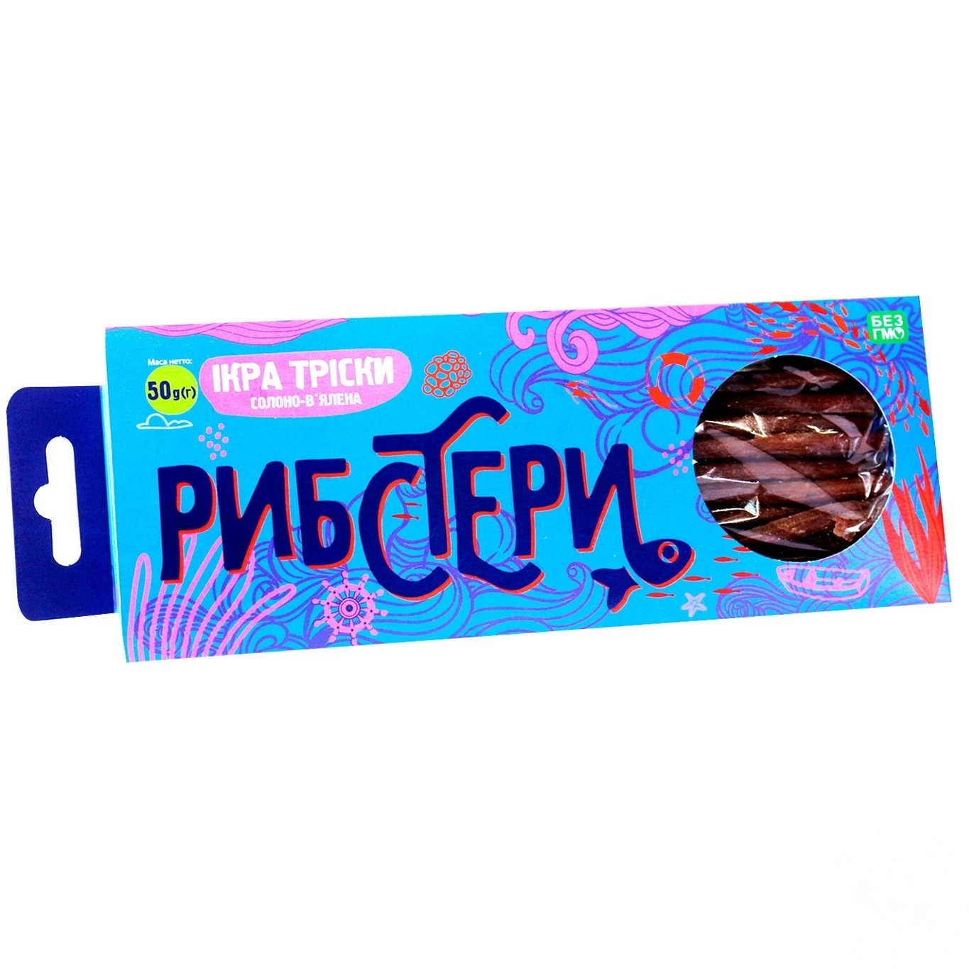 

Снеки Рибстери Икра трески солено-вяленная 50г