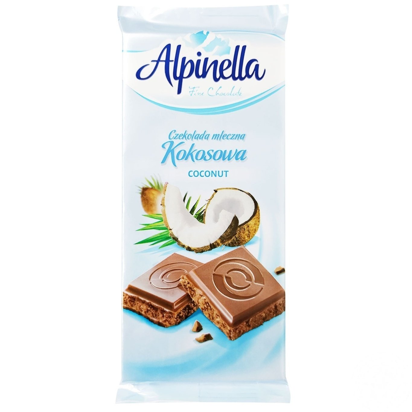 

Шоколад молочний Alpinella з кокосом 90г