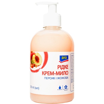 Aro with peach and jojoba liquid soap-cream 500ml - buy, prices for METRO - photo 1