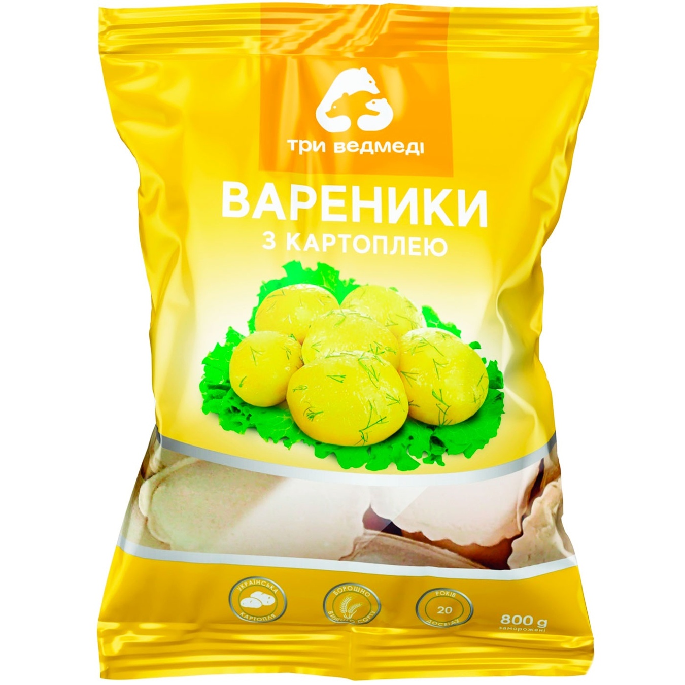 

Вареники Три Медведя с картошкой 900г