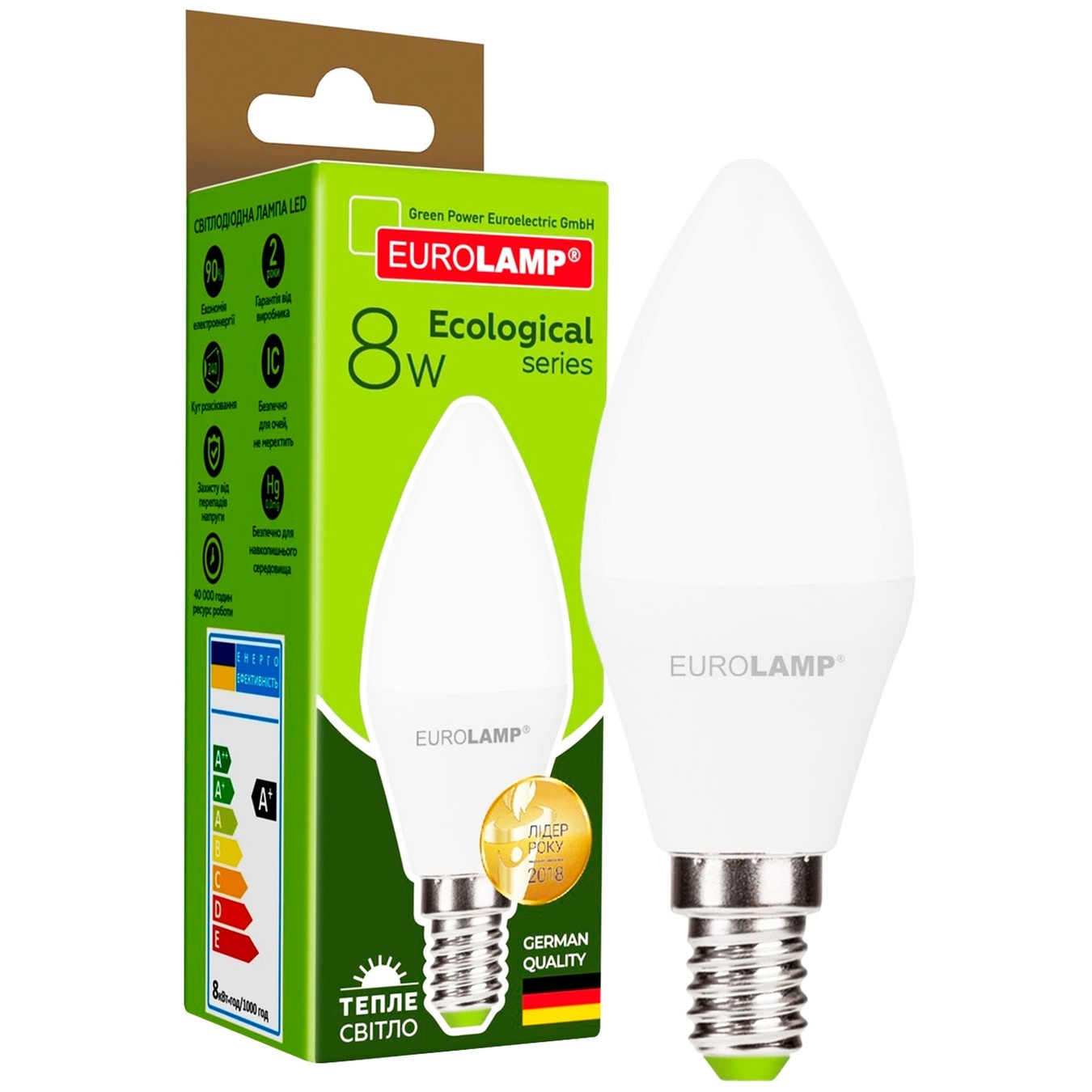 

Лампа Eurolamp светодиодная DCL 8W E14 3000K