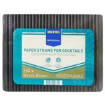 Metro Professional Straws Paper Black 250pcs 145Х6mm