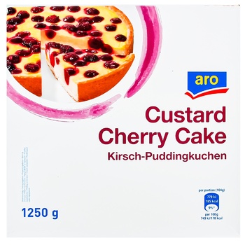 Аro Custard Cherry Cake 1.25kg - buy, prices for METRO - photo 2