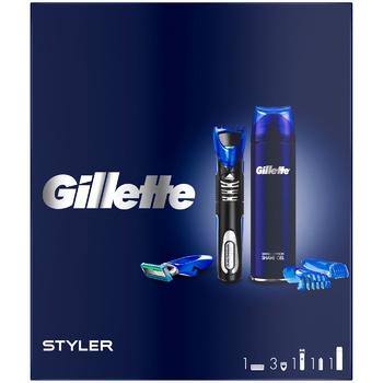 Gillette Fusion5 ProGlide Styler Gift Set + Ultra Sensitive Shaving Gel 200ml - buy, prices for METRO - photo 2