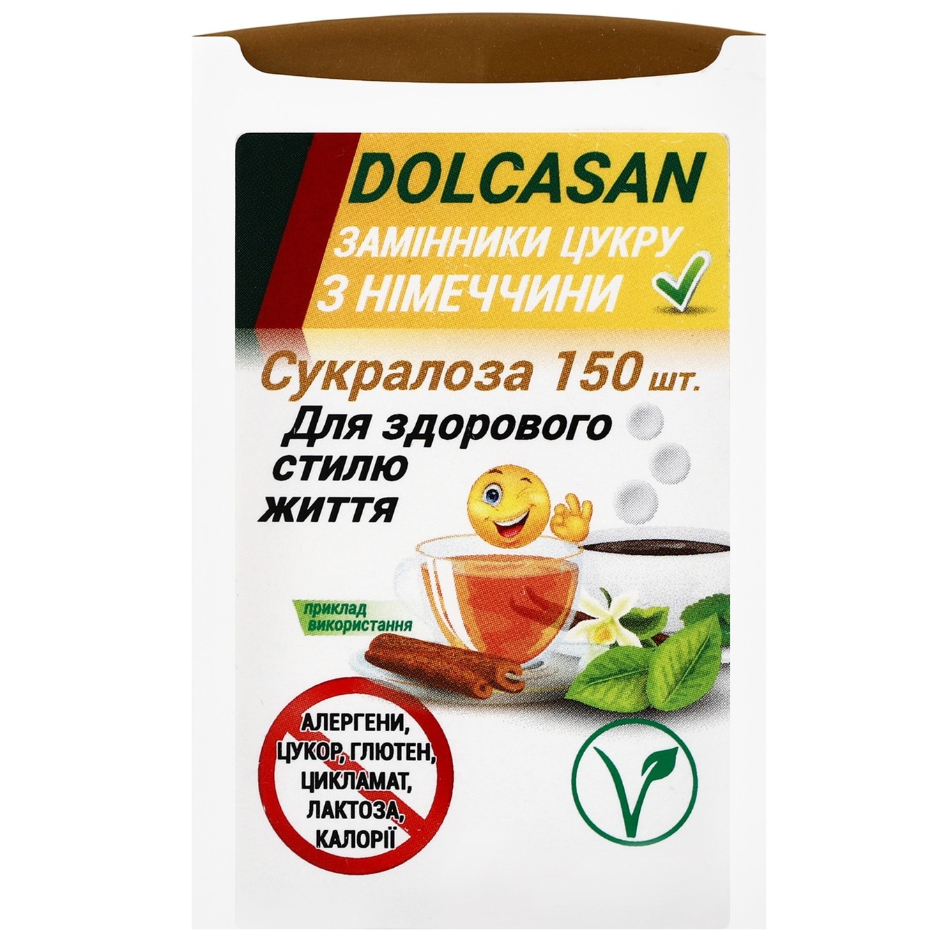 

Заменитель сахара Dolcasan Сукралоза 150 таблеток
