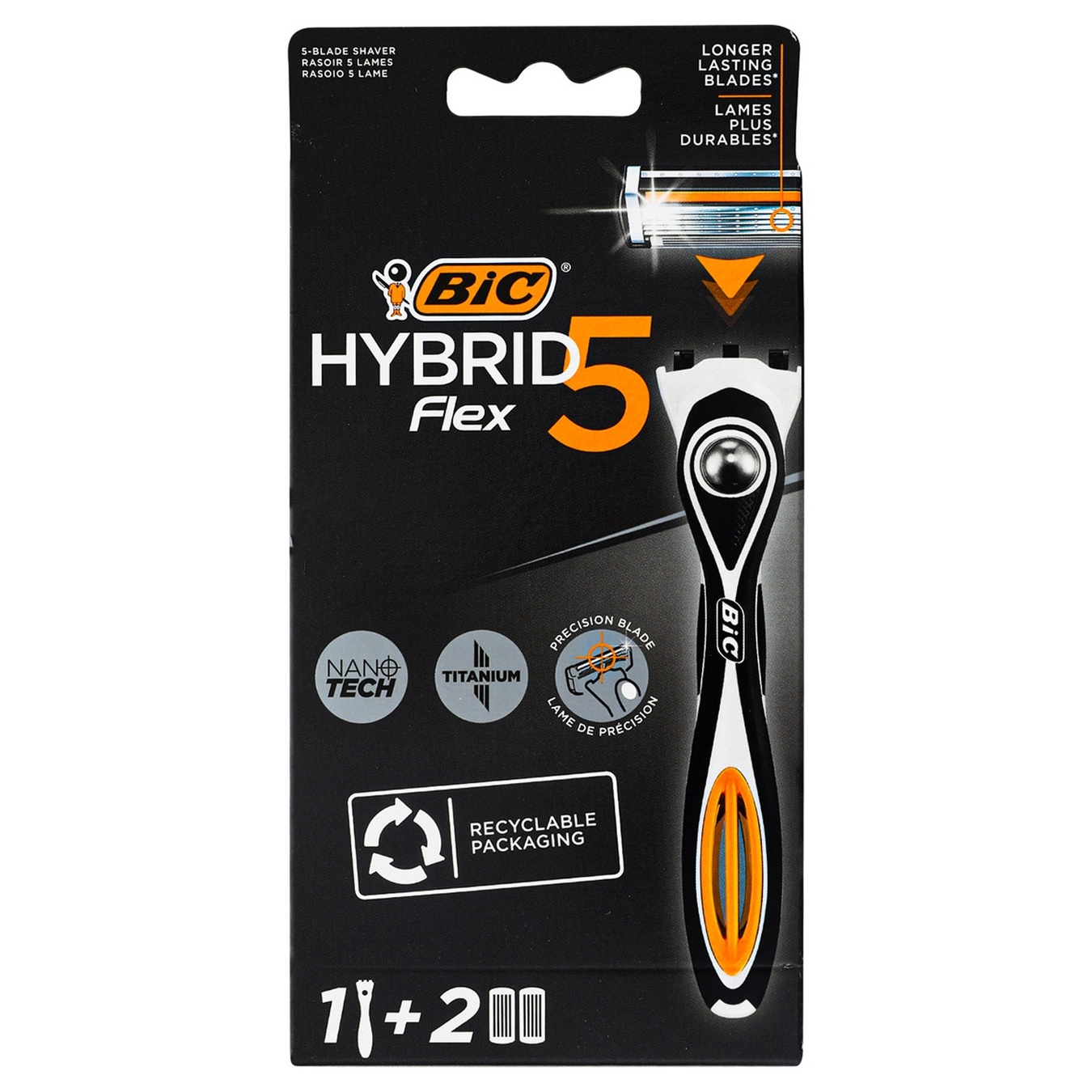 

Бритва BIC Flex 5 Hybrid с 2 сменными картриджами