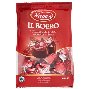 Witors Dark Chocolate with Whole Cherry and Liqueur 250g - buy, prices for METRO - photo 1