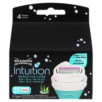 Wilkinson Sword Intuition Sensitive Care Ladies' Razor Cartridges 3pcs - buy, prices for Auchan - photo 1