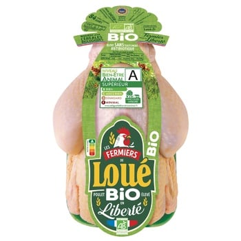 Les Fermiers de Loué Frozen Organic Chicken 1.2-1.7 kg