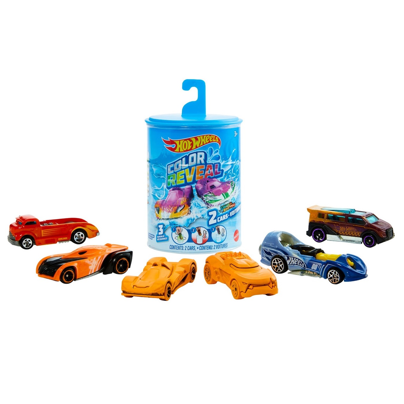 

Набор из 2-х машинок Hot Wheels серии Цветное перевоплощение