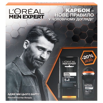 Набор подарочный L`Oreal Paris Men Expert Карбоновая защита - купить, цены на Auchan - фото 2