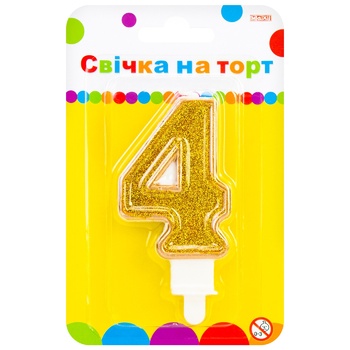 Maxi Сandle for Cake 7.62cm Four - buy, prices for METRO - photo 1