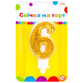 Maxi Сandle for Cake 7.62cm Six - buy, prices for METRO - photo 1