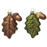 Leaf Christmas Tree Pendant 10cm in assortment