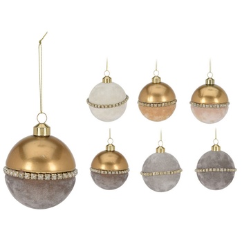 Velvet Christmas Tree Ball 80mm in assortment - buy, prices for - photo 1