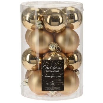 Home&Styling Set of Gilden Christmas Tree Balls 35mm 16pcs - buy, prices for - photo 1