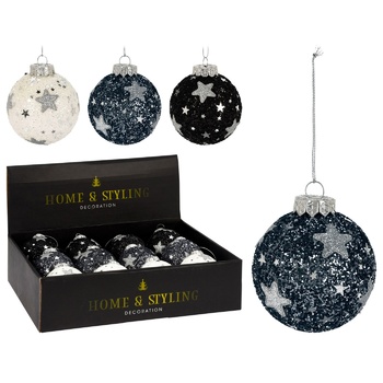Home&Styling Stars Christmas Tree Ball 80mm in assortment - buy, prices for - photo 1