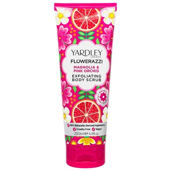 Yardley London Flowerazzi Magnolia & Pink Orchid Body Scrub 200ml