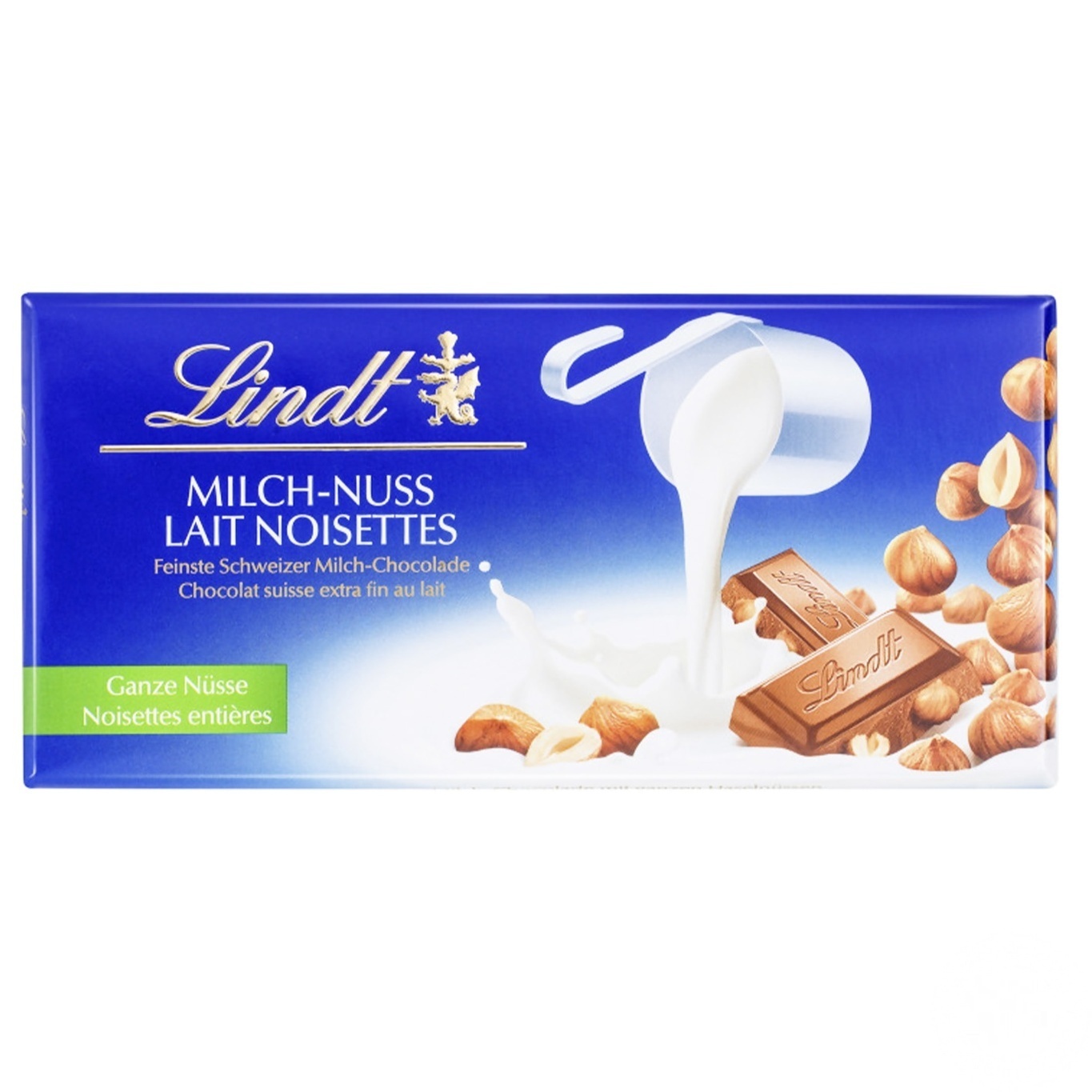 

Шоколад молочный Lindt швейцарский классический c фундуком 100г