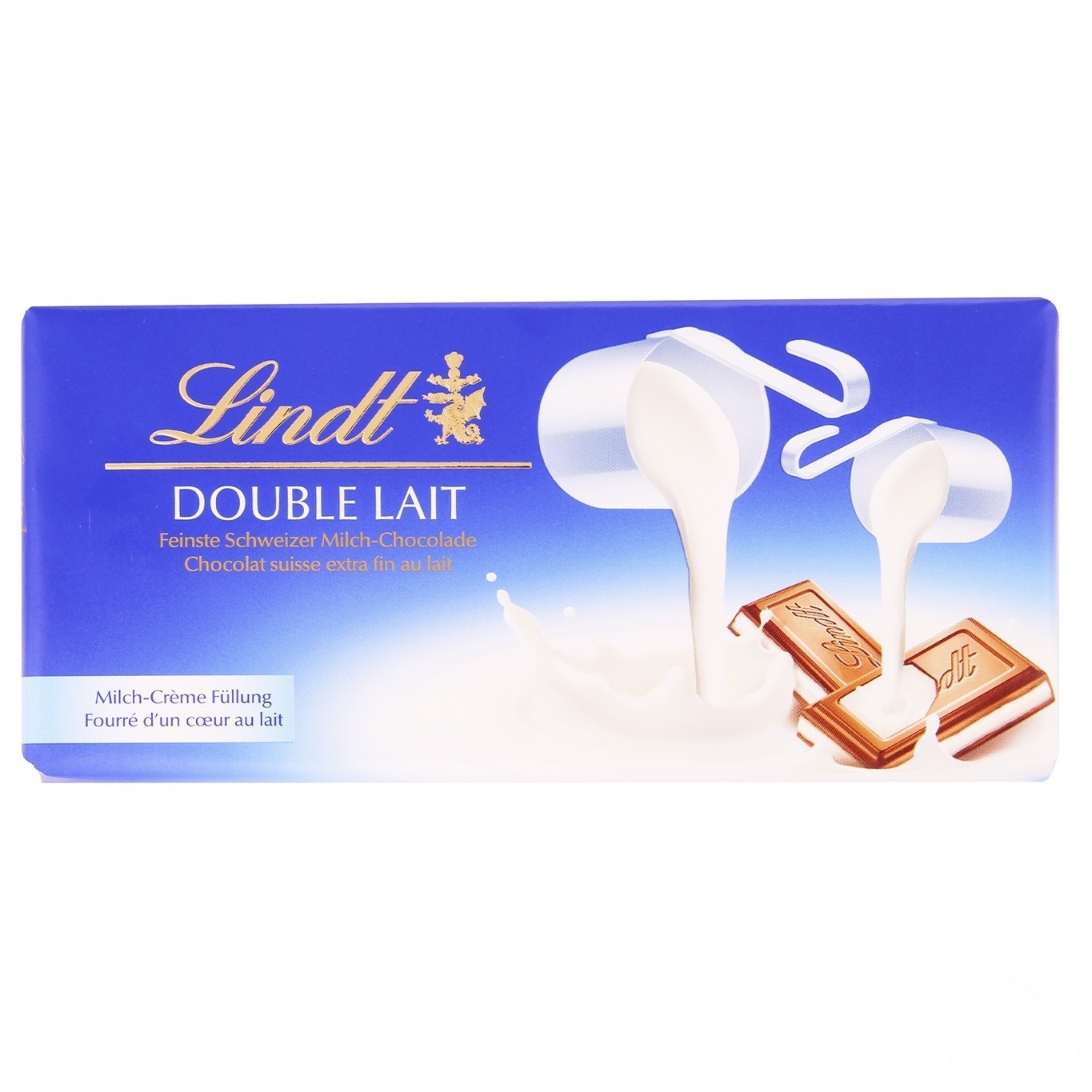 

Шоколад молочный Lindt швейцарский с начинкой из молочных сливок 100г