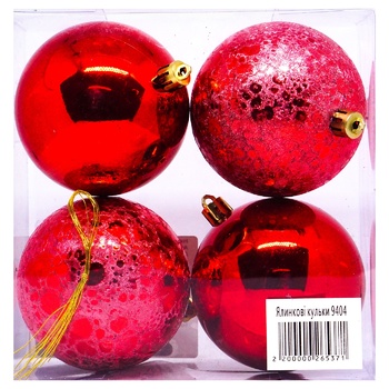 ZED Ball Set of Christmas Decorations 7cm 4pcs - buy, prices for - photo 3