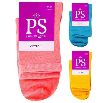 Шкарпетки Premier Socks жіночі класичні без малюнку р.23-25