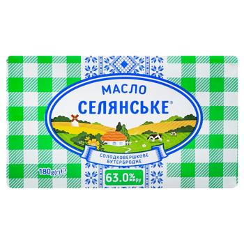 Масло Селянське Бутербродное 63% 180г - купить, цены на - фото 2
