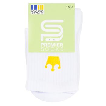 Носки детские Premier Socks Корона высокие с вышивкой р.16-22 белый - купить, цены на - фото 3