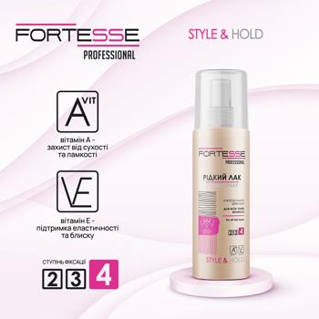 Fortesse Pro Style Liquid Ultra Strong Fixation Hair Spray 150ml - buy, prices for NOVUS - photo 2