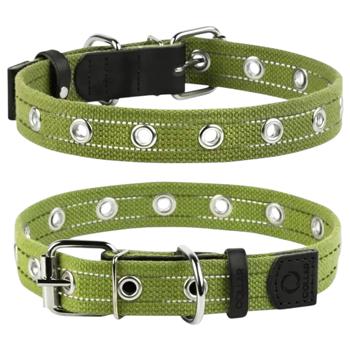 Collar Canvas Dimensionless Dog Collar 63cm/35mm Green - buy, prices for MasterZoo - photo 1