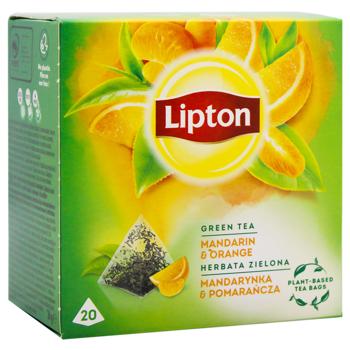 Lipton Mandarin and Orange Green Tea 1.8g*20pcs - buy, prices for MegaMarket - photo 2