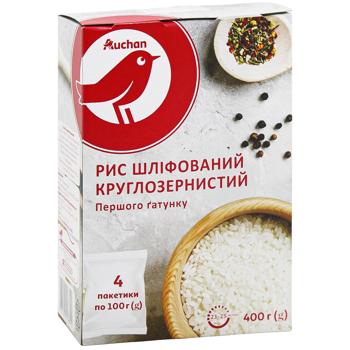 Рис Auchan шлифованный круглозерный 4шт*100г - купить, цены на Auchan - фото 3