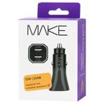Зарядний пристрій автомобільний Make 2хUSB 2,4A 12W чорний