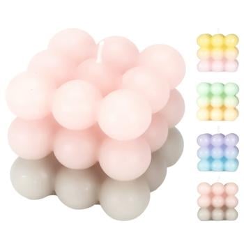 Koopman Square Candle 6x6cm in assortment - buy, prices for Auchan - photo 1