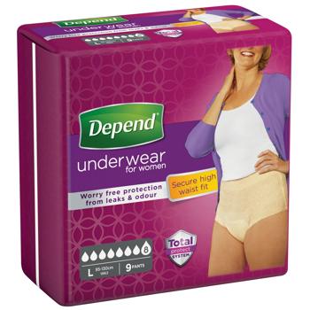 Depend Absorbent Underwear for Women L/XL 9pcs - buy, prices for Auchan - photo 5