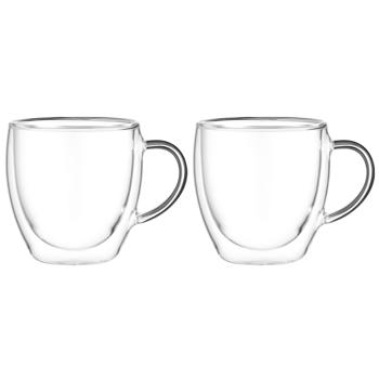 Ardesto AR2618BH Double Glass Cup 180ml 2pcs - buy, prices for Supermarket "Kharkiv" - photo 1