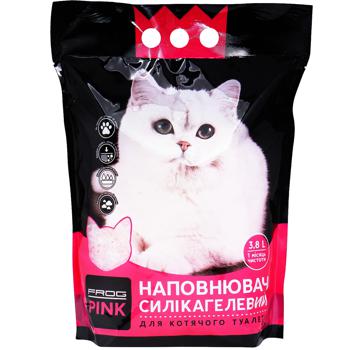 Наповнювач для котячого туалету Frog Pink силікагелевий 3,8л - купити, ціни на Auchan - фото 1