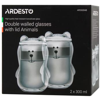 Ardesto Animals Cup with Lid 300ml 2pcs - buy, prices for ULTRAMARKET - photo 2