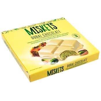 Шоколад белый Miskets с кадаифом и фисташковой 100г - купить, цены на - фото 2