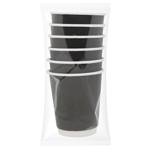 Inpack Set of 2-Ply Craft Paper Disposable Cups 185ml 6pcs Black/White