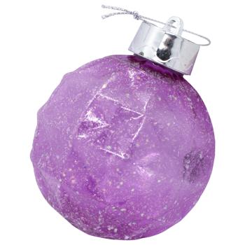 Plastic Purple Christmas Ball 8cm