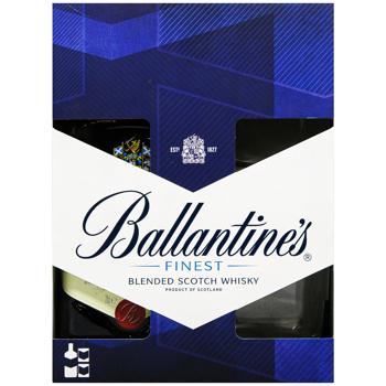 Ballantine's Finest whisky 40% 0.7l + 2 Glasses - buy, prices for Vostorg - photo 2