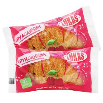 Круасан Lukas з вишневим наповнювачем - купити, ціни на Чудо Маркет - фото 1