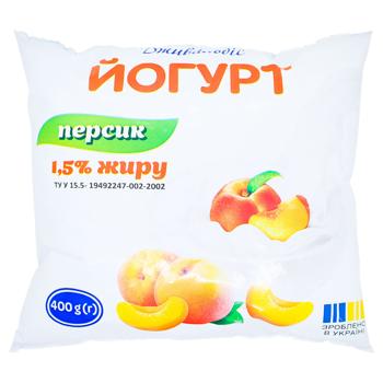 Йогурт Дживальдис Персик 1,5% 400г