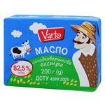 Масло Varto Экстра 82,5% сладкосливочное 200г