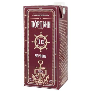 Вино Портвин Таврида червоне 14,5% 1л - купити, ціни на Чудо Маркет - фото 1